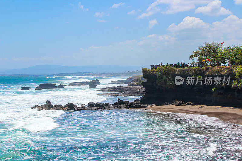 Tanah Lot寺庙海岸线，巴厘岛，印度尼西亚